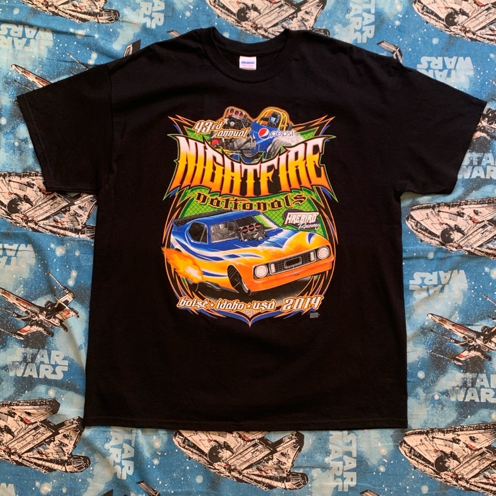 Black Hot Rod Racing Series Nitro Nightfire Graphic Tee Size XL